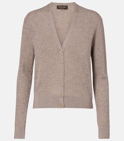 Loro Piana Loro Piana Ribbed-knit cashmere and silk cardigan