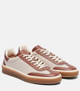 Loro Piana Loro Piana Tennis Walk leather-trimmed sneakers