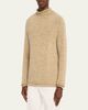 Loro Piana Men's Cashmere Donegal Knit Turtleneck Sweater - 4