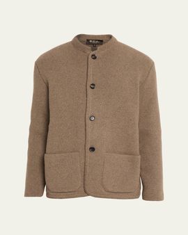 Loro Piana Men's Loro Cashmere Stand-Collar Jacket