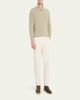 Loro Piana Men's Plane Tree Baby Cashmere Ribbed Half-Zip Sweater - 2