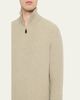 Loro Piana Men's Plane Tree Baby Cashmere Ribbed Half-Zip Sweater - 5