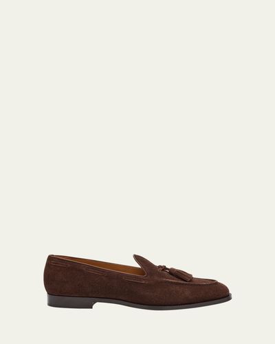 Loro Piana Men's Serge Suede Tassel Loafers
