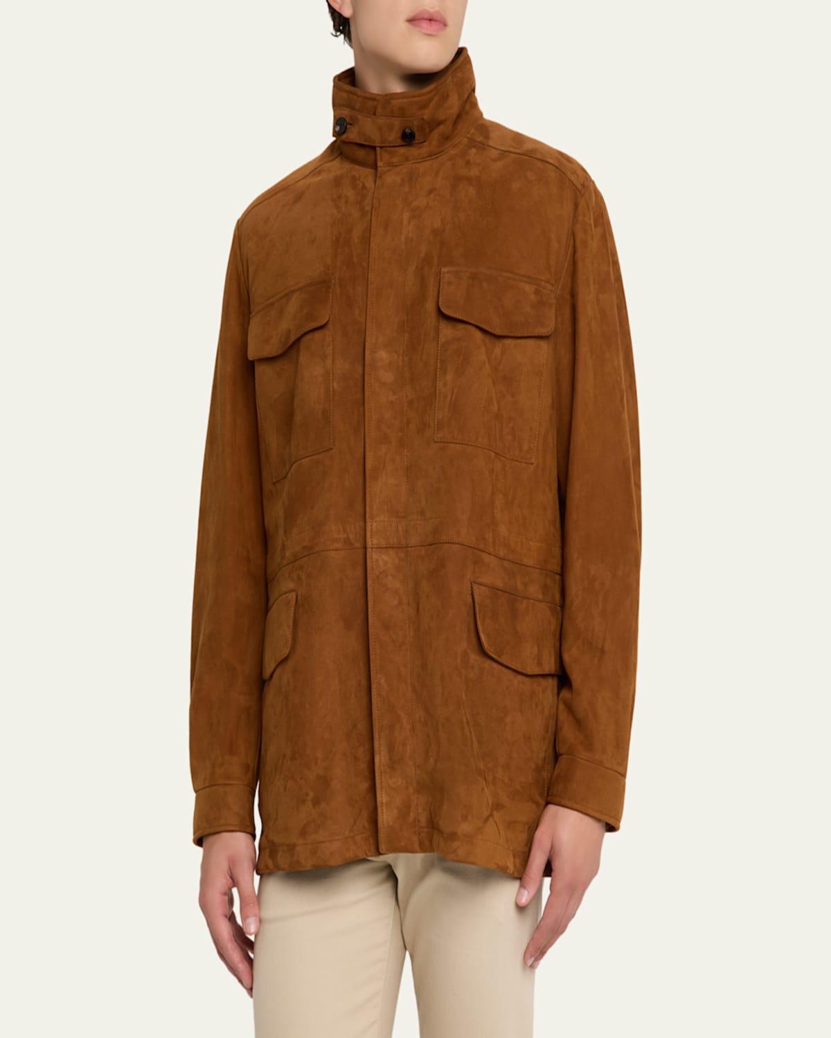 Loro Piana - Men's Traveller Lambskin Suede Field Jacket