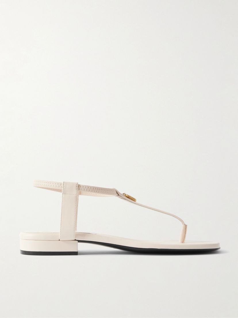 LORO PIANA Mindil embellished leather sandals