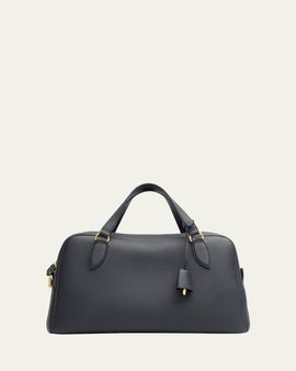 Loro Piana Needle Medium Fine Grain Leather Shoulder Bag