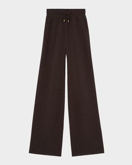 Loro Piana North Woods Wool-Cashmere Wide-Leg Drawstring Pants