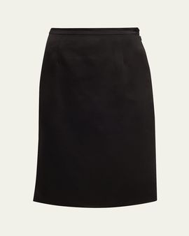 Loro Piana Tessa Wool-Silk Skirt