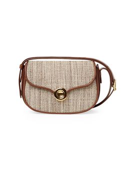 Loro Piana Women's Mini Ghiera Silk-Blend Chevron Shoulder Bag