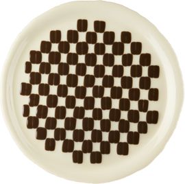 Los Objetos Decorativos Los Objetos Decorativos Beige & Brown Rounded Tray