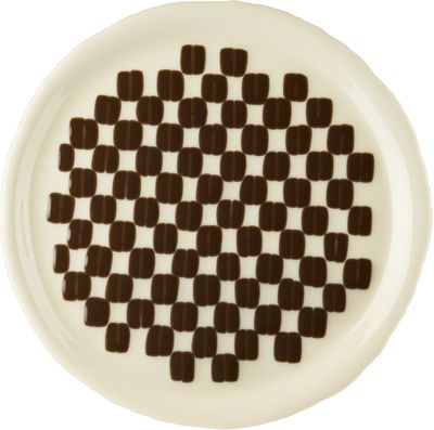 Los Objetos Decorativos Los Objetos Decorativos Beige & Brown Rounded Tray