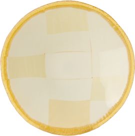 Los Objetos Decorativos Los Objetos Decorativos Beige Squares Large Fusing Glass Plate