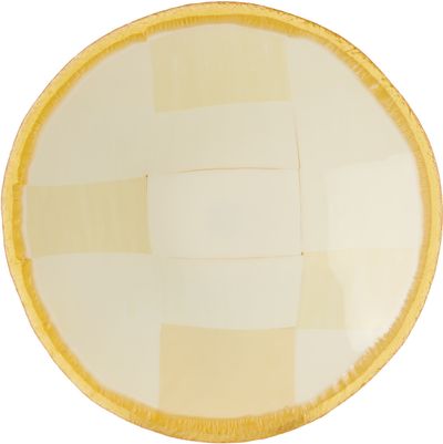 Los Objetos Decorativos Los Objetos Decorativos Beige Squares Large Fusing Glass Plate