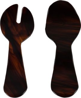 Los Objetos Decorativos Los Objetos Decorativos Brown Glass Flatware Set