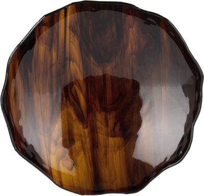 Los Objetos Decorativos Los Objetos Decorativos Brown Irregular Glass Plate
