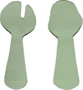 Los Objetos Decorativos Los Objetos Decorativos Green Glass Flatware Set