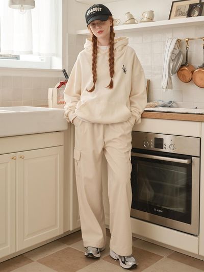 LOSSYROW Corduroy banding cargo pants Light Beige