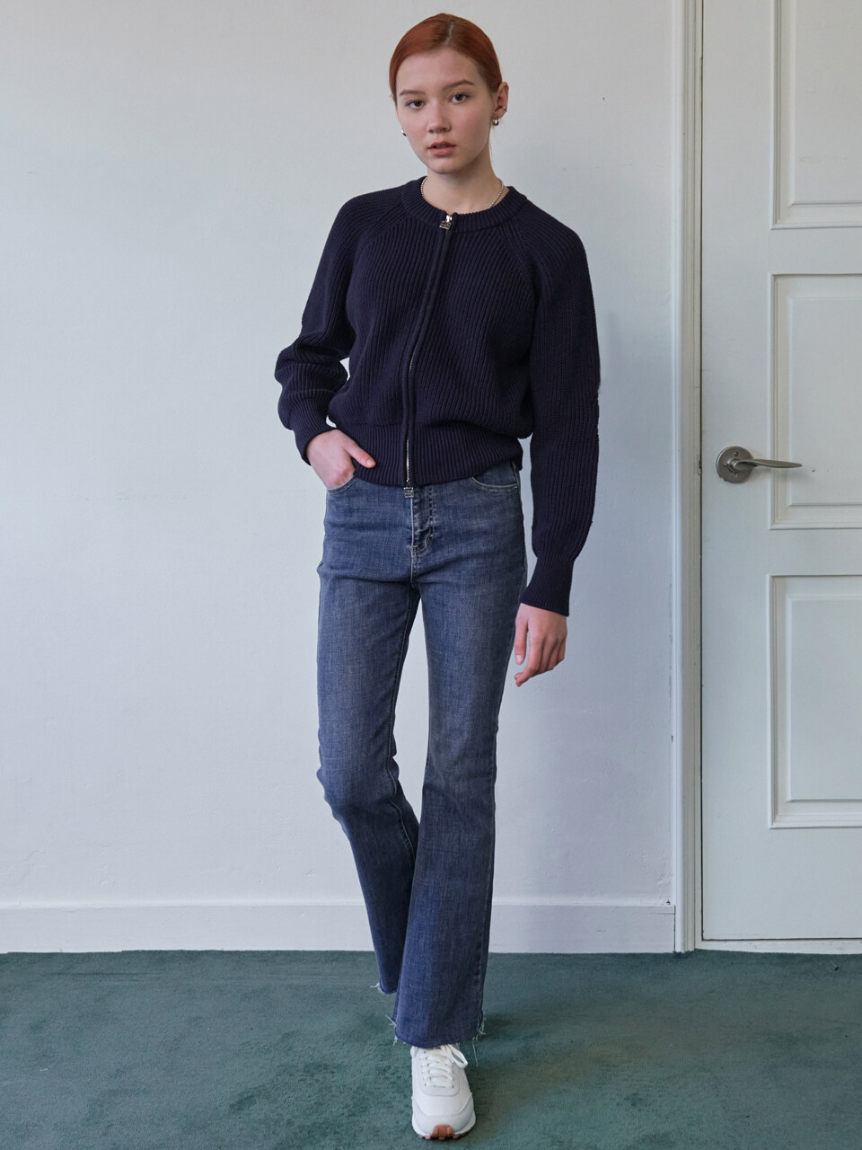 LOSSYROW Lossy Blue Washed Bootcut Denim Pants
