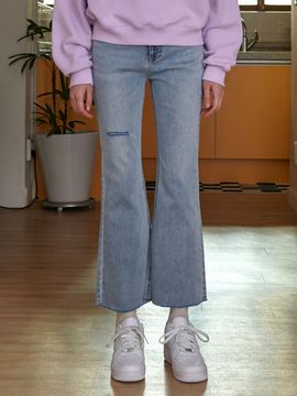 LOSSYROW Lossy Cutting Bootcut Denim Pants_Blue