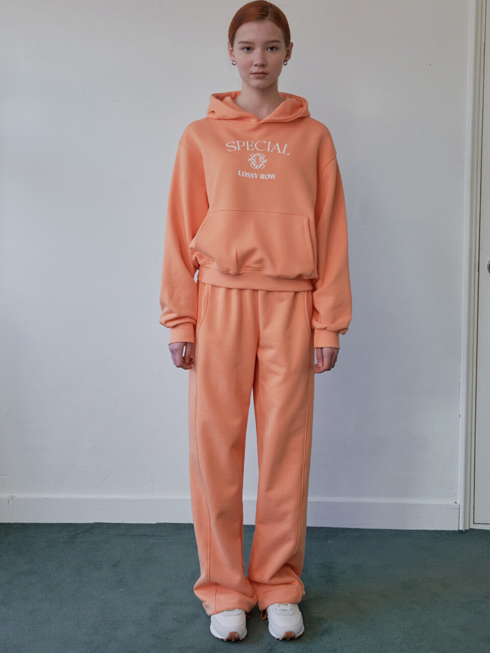 LOSSYROW Lossy Wide String Sweat Pants_Orange