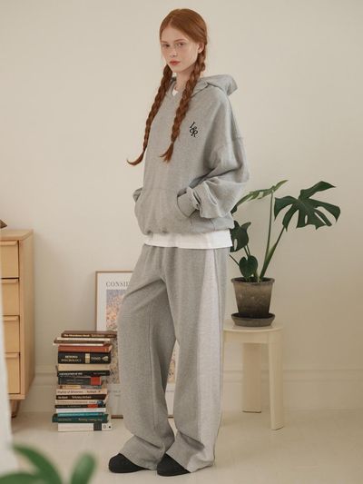 LOSSYROW Wide-colored track pants Gray