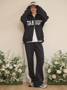 LOSSYROW Wide-colored track pants Navy