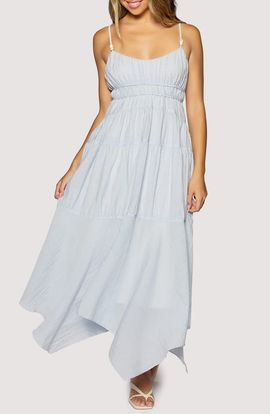 knee length dresses for ladies Manhattan Summer Tied Shoulder Maxi Dress Yellow