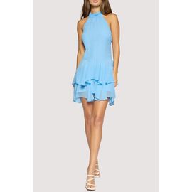 Lost + Wander Lost + Wander Tiered Chiffon Halter Neck Minidress