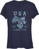 Lost Gods Juniors Lost Gods USA Born and Live Free T Shirt - 1