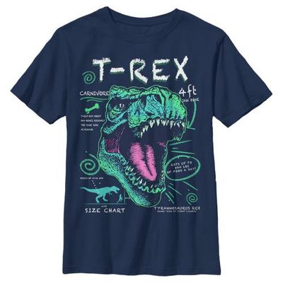 Lost Gods Lost Gods Boys' Husky Plus T-Rex Schematic Detail Short Sleeve Graphic T-Shirt