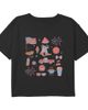 Lost Gods Lost Gods Girls' American Fourth Of July Icons Short Sleeve Boxy Cropped T-shirt - 1