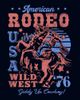 Lost Gods Lost Gods Girls' American Rodeo Wild West Graphic Short Sleeve T-shirt - 2
