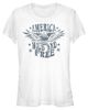 Lost Gods Lost Gods Junior's America Wild and Free Bald Eagle Short Sleeve Graphic T-Shirt - 1