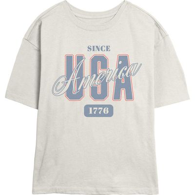 Lost Gods Lost Gods Junior's Since 1776 America USA Short Sleeve Skimmer T-Shirt