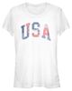 Lost Gods Lost Gods Junior's USA Patchwork Fill Short Sleeve Graphic T-Shirt - 1