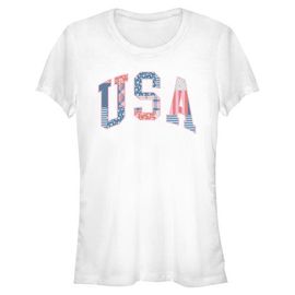 Lost Gods Lost Gods Junior's USA Patchwork Fill Short Sleeve Graphic T-Shirt