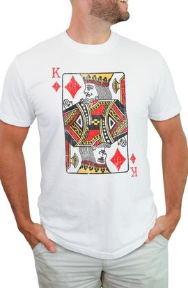 Lost Gods Lost Gods Men's King of Diamonds Playing Card Short Sleeve Graphic T-Shirt