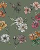 Lost Gods Lost Gods Women's Dainty Watercolor Flowers Short Sleeve Scoop Hem T-shirt - 2