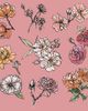 Lost Gods Lost Gods Women's Painted Flower Grid Relaxed Fit Short Sleeve Graphic T-shirt - 2