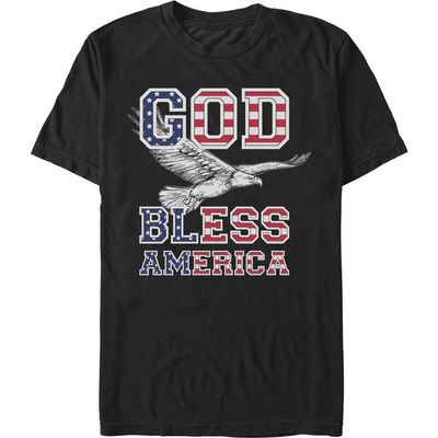 Lost Gods Mens Lost Gods God Bless America T Shirt
