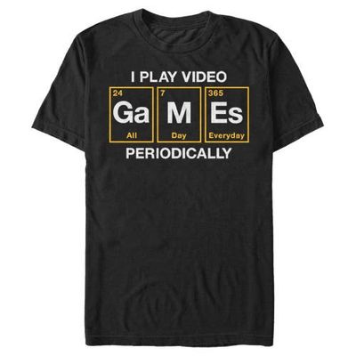 Lost Gods Men's Lost Gods Periodic Table Video Games Graphic Tee