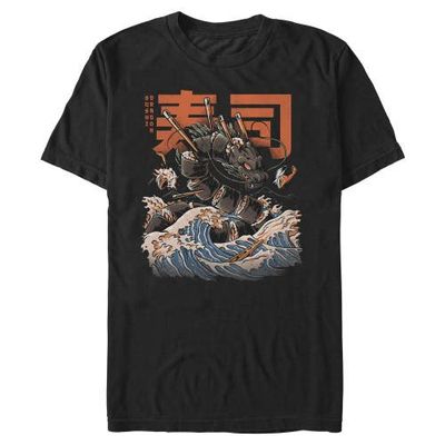Lost Gods Mens Lost Gods Sushi Dragon Ocean Wave T Shirt