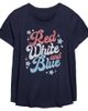 Lost Gods Womens Lost Gods Red White And Blue Quote T Shirt - 1