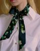 Lost Pattern Lost Pattern "Beach Blossom" Silk Skinny Scarf - 4