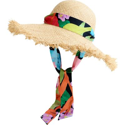 Lost Pattern Lost Pattern "Cartagena" Straw Hat with Ribbon Tie