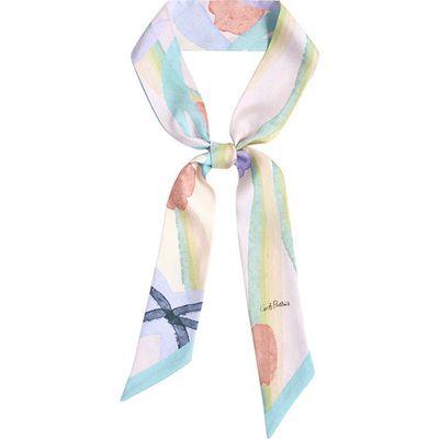 Lost Pattern Lost Pattern "Ethereal Mirage" Silk Twill Skinny Scarf