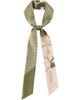 Lost Pattern Lost Pattern "Floral Houndstooth" Silk Skinny Scarf - 1