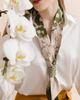 Lost Pattern Lost Pattern "Floral Houndstooth" Silk Skinny Scarf - 2