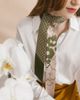 Lost Pattern Lost Pattern "Floral Houndstooth" Silk Skinny Scarf - 3