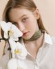 Lost Pattern Lost Pattern "Floral Houndstooth" Silk Skinny Scarf - 5